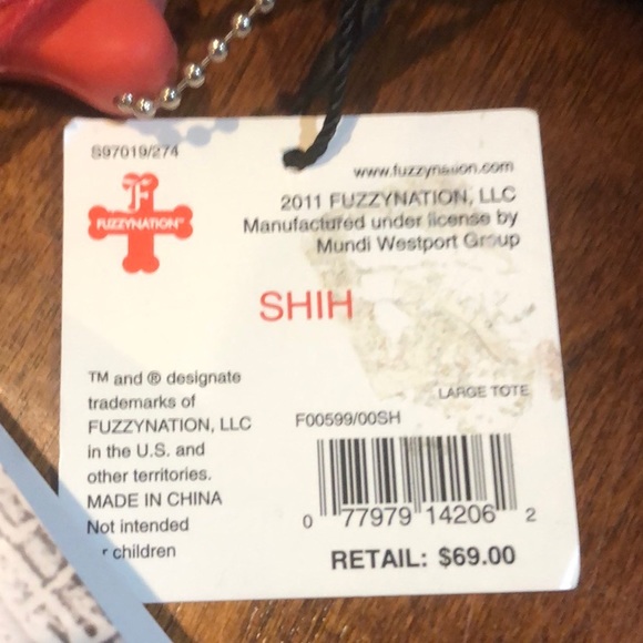 Fuzzynation Shih Tzu Large Tote Bag and Wristlet NWT - Picture 6 of 11